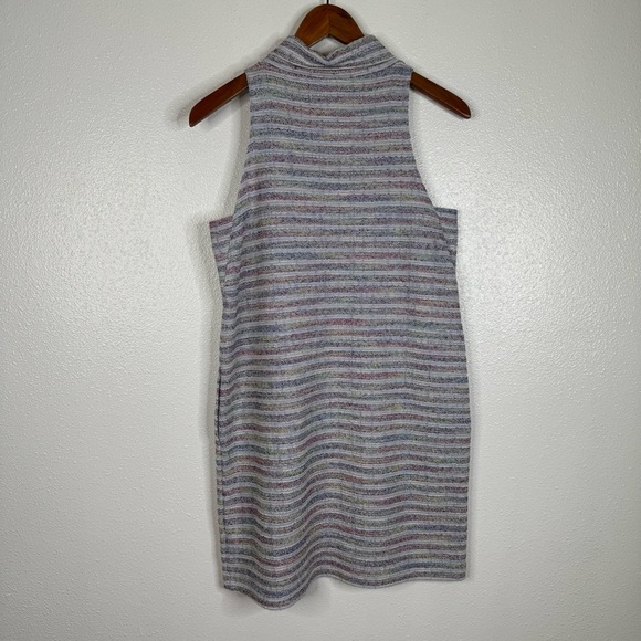 Akemi + Kin Striped High Neck Mini Dress Size Xsmall - Picture 2 of 7